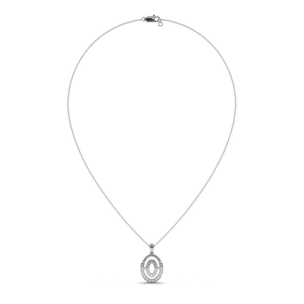 Elliptic Diamond Pendant