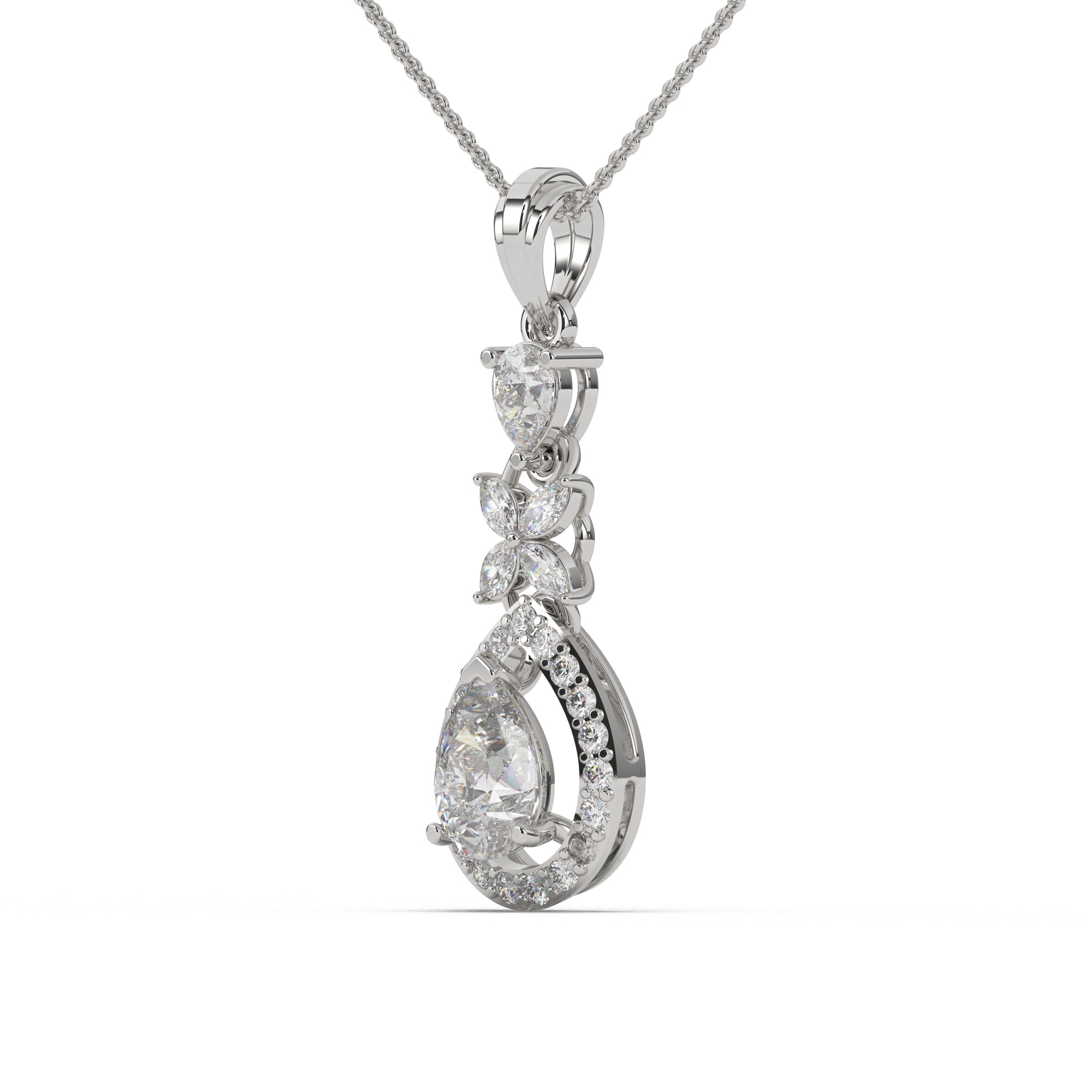 Florent Pear Drop Diamond Pendant
