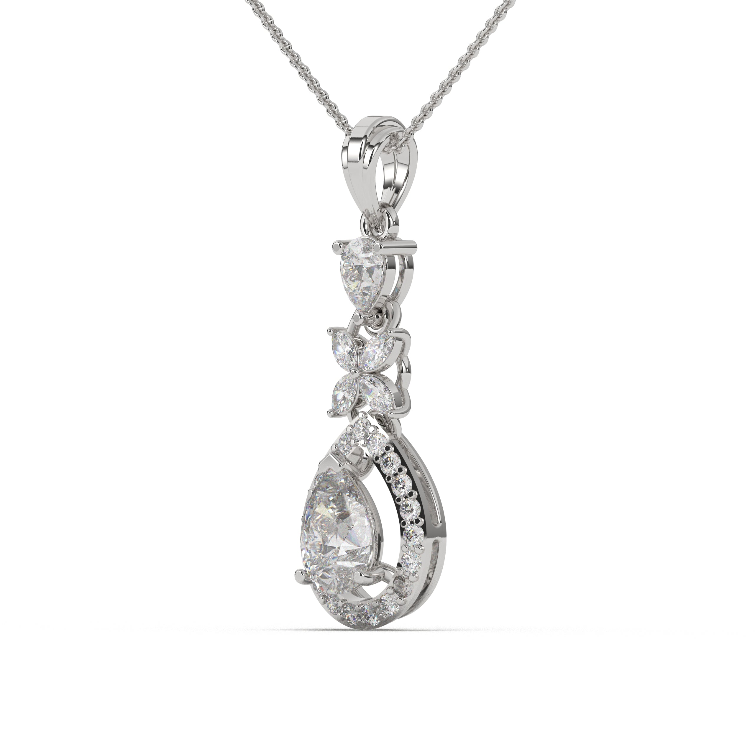 Florent Pear Drop Diamond Pendant