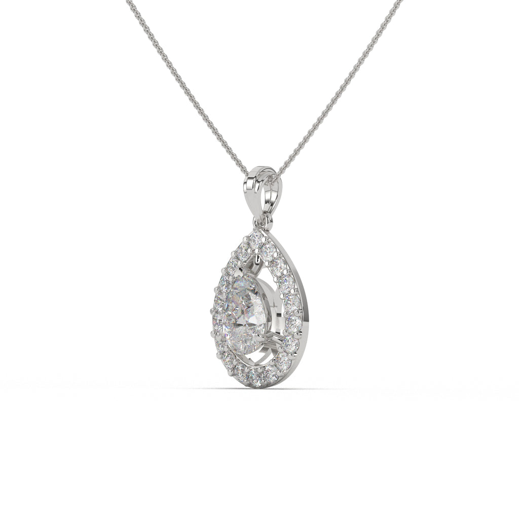 Peardrop Solitaire Diamond Pendant