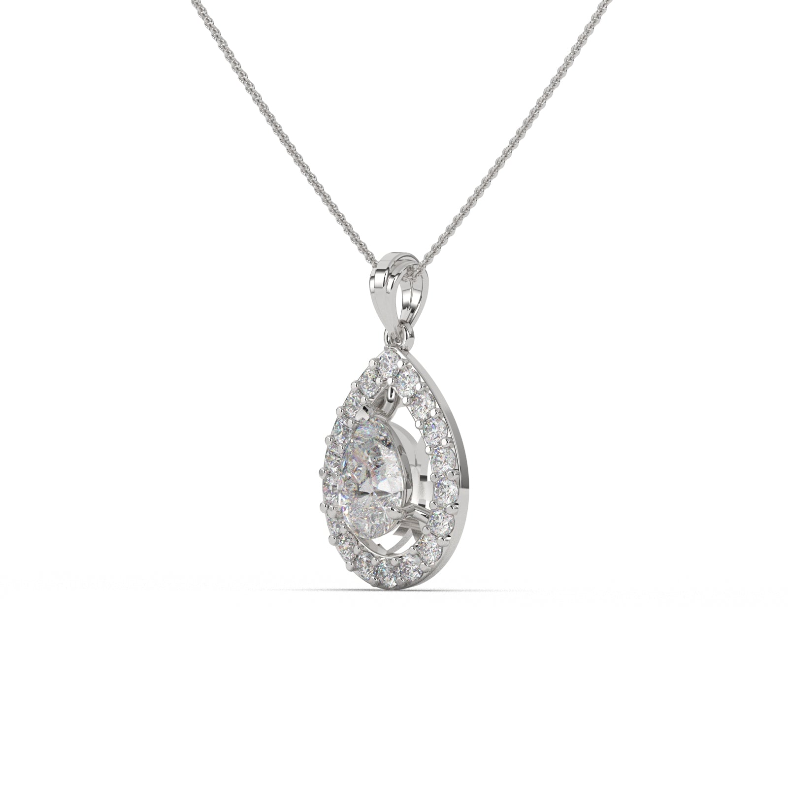 Peardrop Solitaire Diamond Pendant
