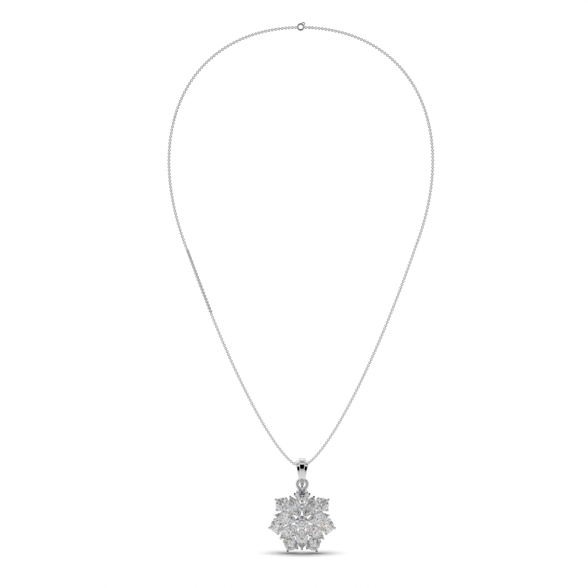 Cluster Floret Silver Pendant