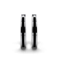 Single Line Huggie Hoop Silver Earrings 16mm