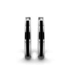 Single Line Huggie Hoop Silver Earrings 16mm