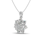Cluster Floret Silver Pendant