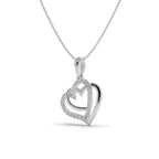 Intertwined Heart Silver Pendant