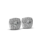 Cushion Cut Halo  Stud Earrings