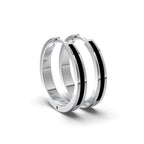 Single Line Huggie Hoop Silver Earrings 17mm