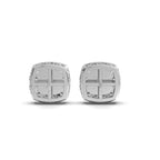 Cushion Cut Halo  Stud Earrings