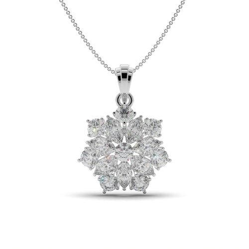 Cluster Floret Silver Pendant