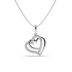 Intertwined Heart Silver Pendant