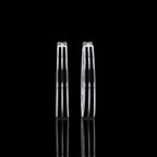 Double Line Huggie Hoop Silver Earrings 17mm