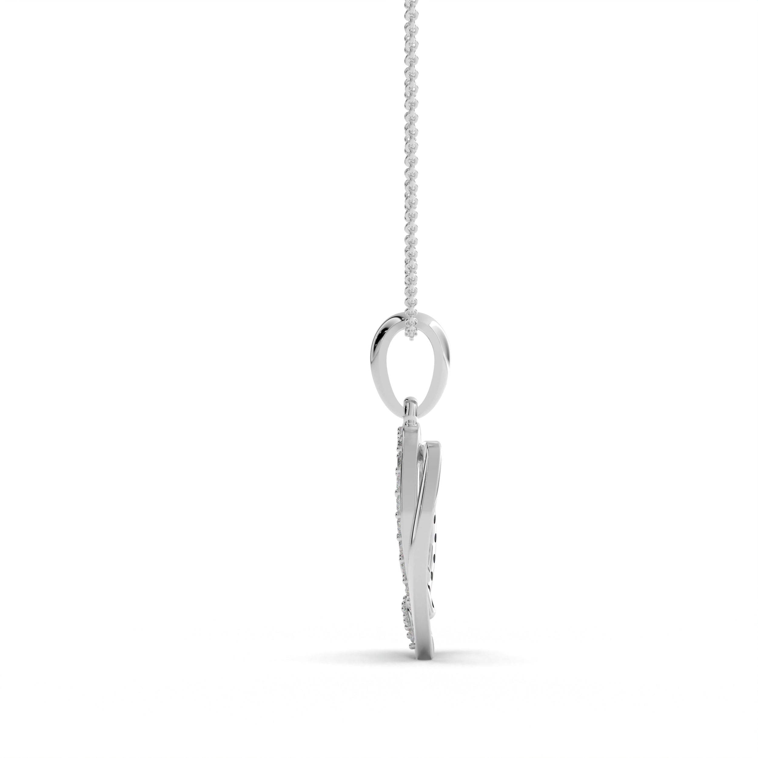 Intertwined Heart Silver Pendant