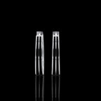 Double Line Huggie Hoop Silver Earrings 15mm