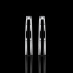 Single Line Huggie Hoop Silver Earrings 16mm