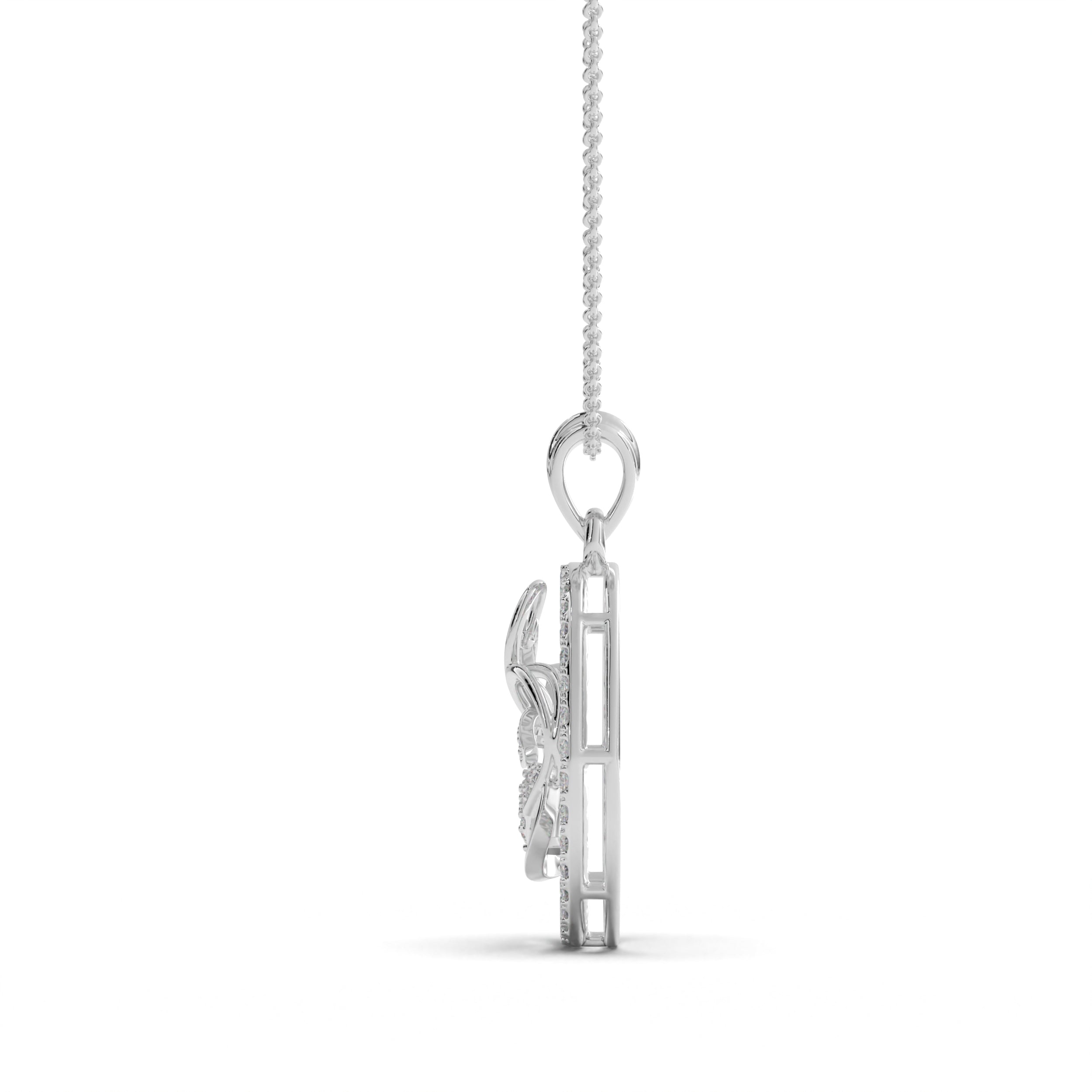 Leaf Motif Silver Pendant