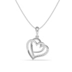 Intertwined Heart Silver Pendant
