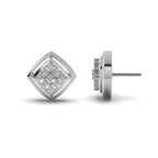 Twin Cluster Silver Studs Earring