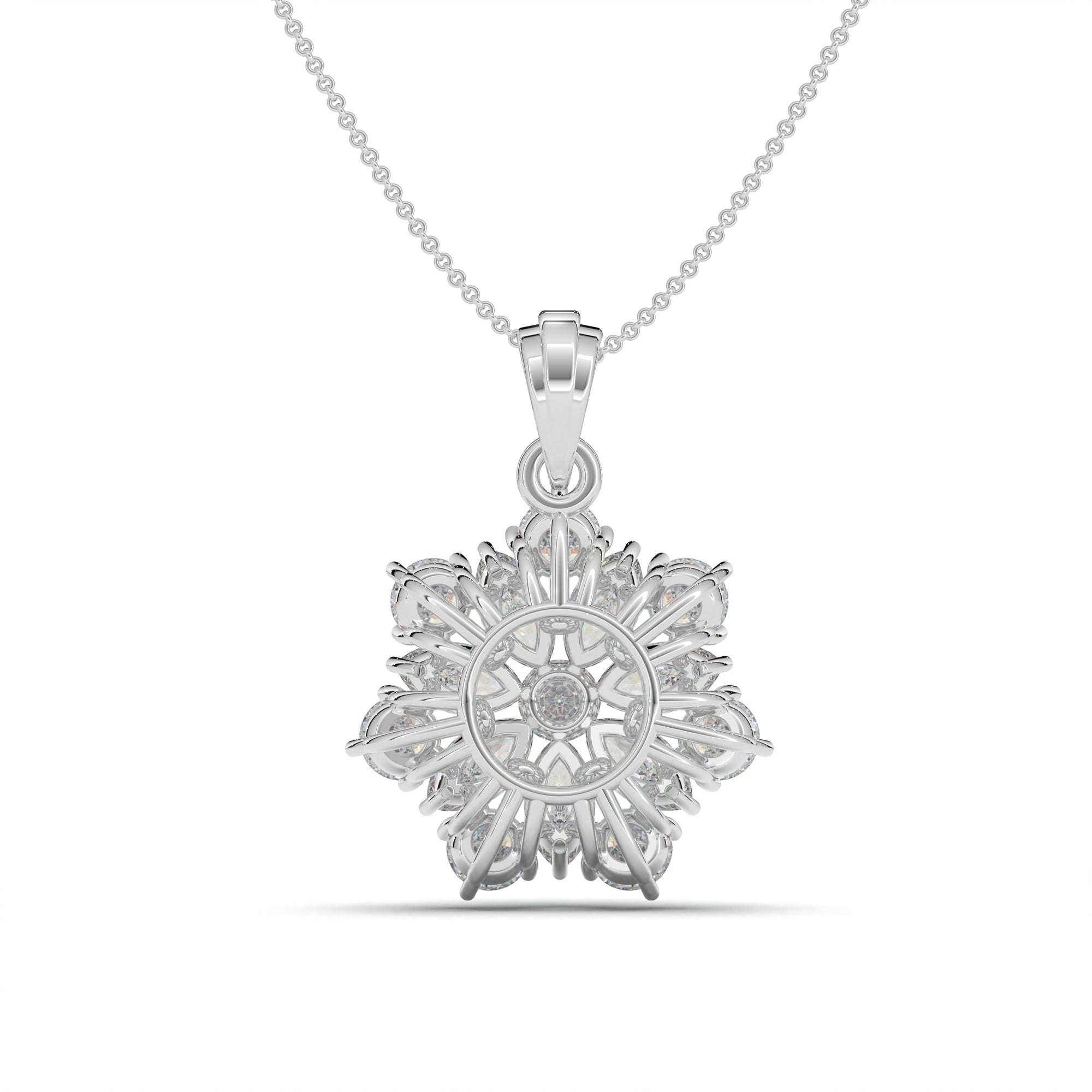 Cluster Floret Silver Pendant
