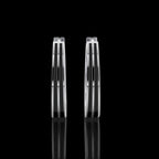 Double Line Huggie Hoop Silver Earrings 16mm