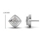 Twin Cluster Silver Studs Earring