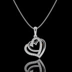 Intertwined Heart Silver Pendant