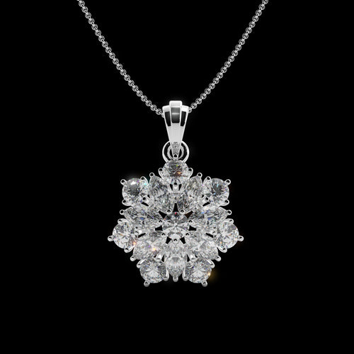 Cluster Floret Silver Pendant