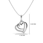 Intertwined Heart Silver Pendant
