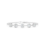 Sparkler Bazel-Set Silver Bracelet