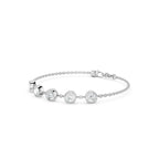 Sparkler Bazel-Set Silver Bracelet