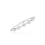 Sparkler Bazel-Set Silver Bracelet