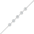 Sparkler Bazel-Set Silver Bracelet