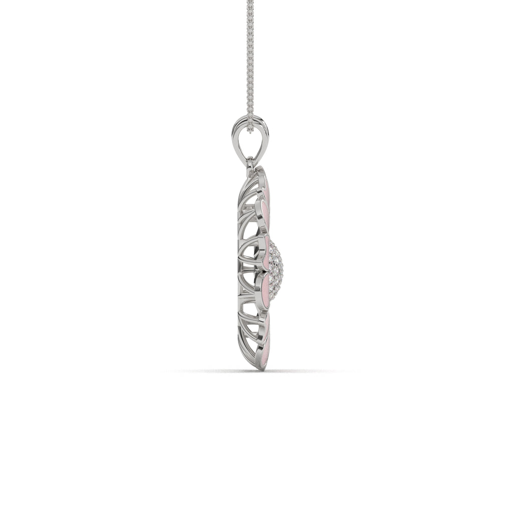 Pink Daisies Flower Pendant
