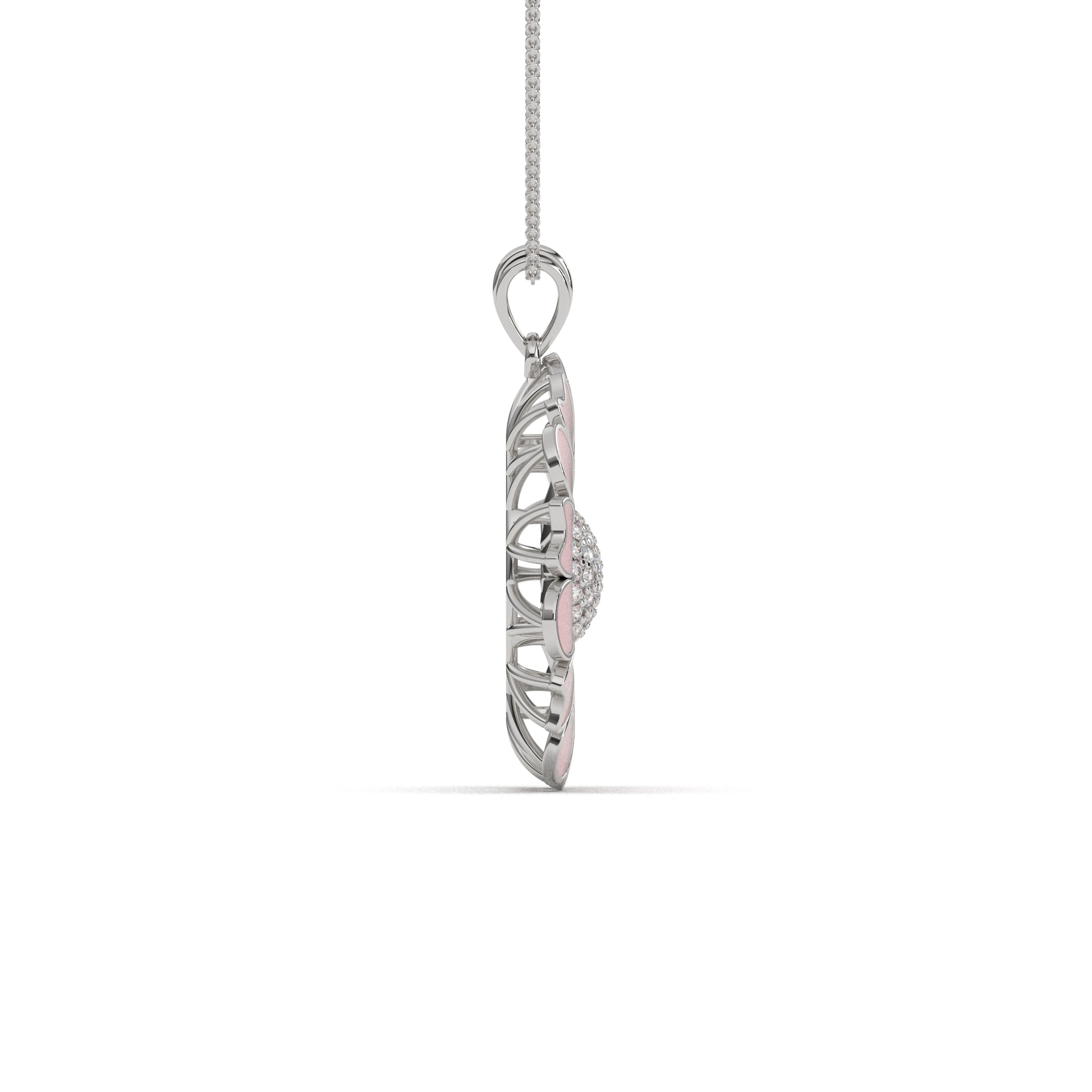 Pink Daisies Flower Pendant