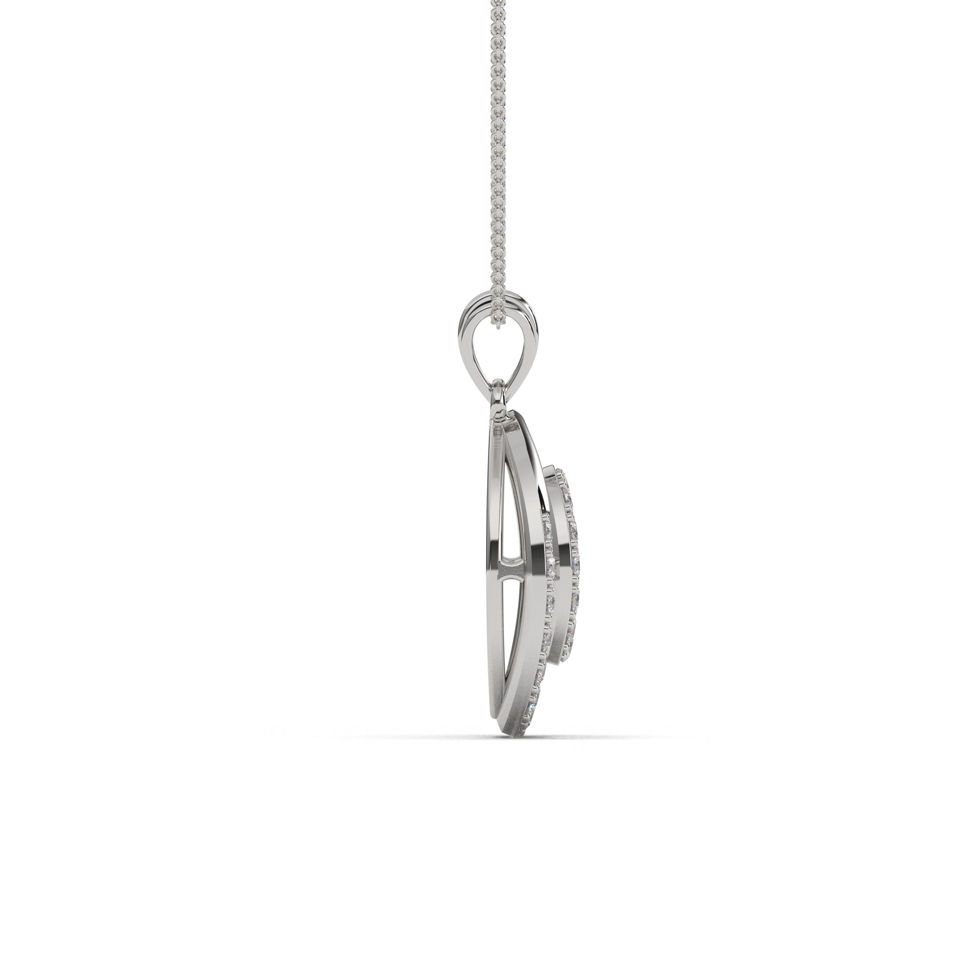 Elliptic Diamond Pendant
