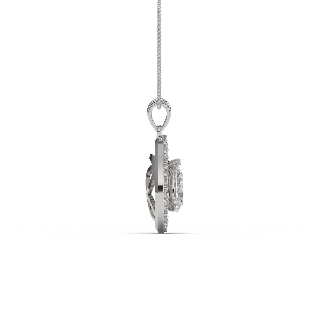 Peardrop Solitaire Diamond Pendant