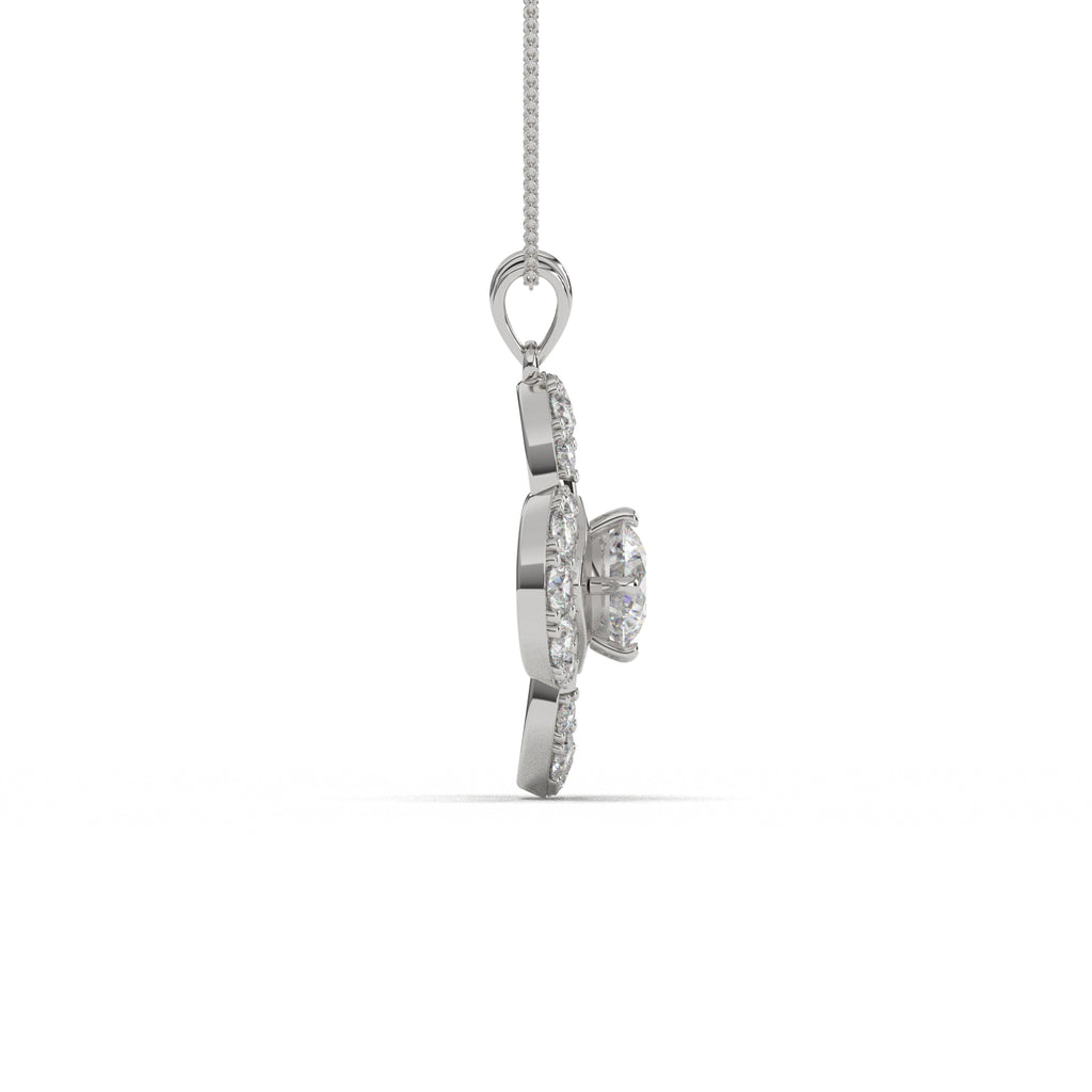 Solitaire Clover-Shaped Pendant