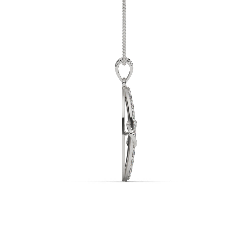 Simulate Circle Diamond Pendant