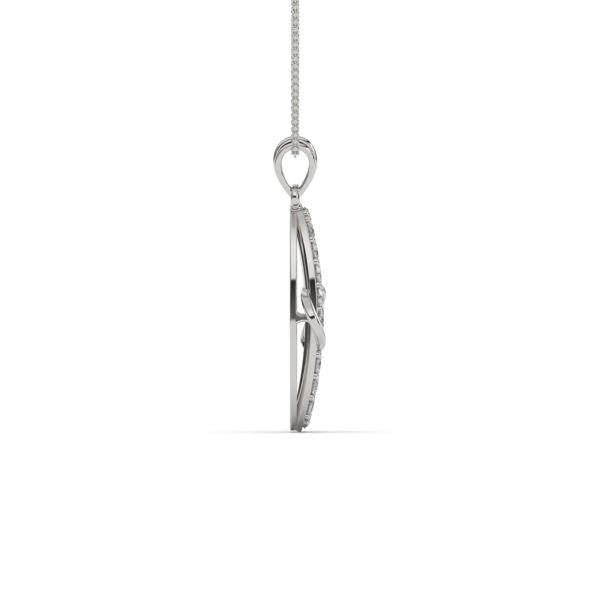 Simulate Circle Diamond Pendant
