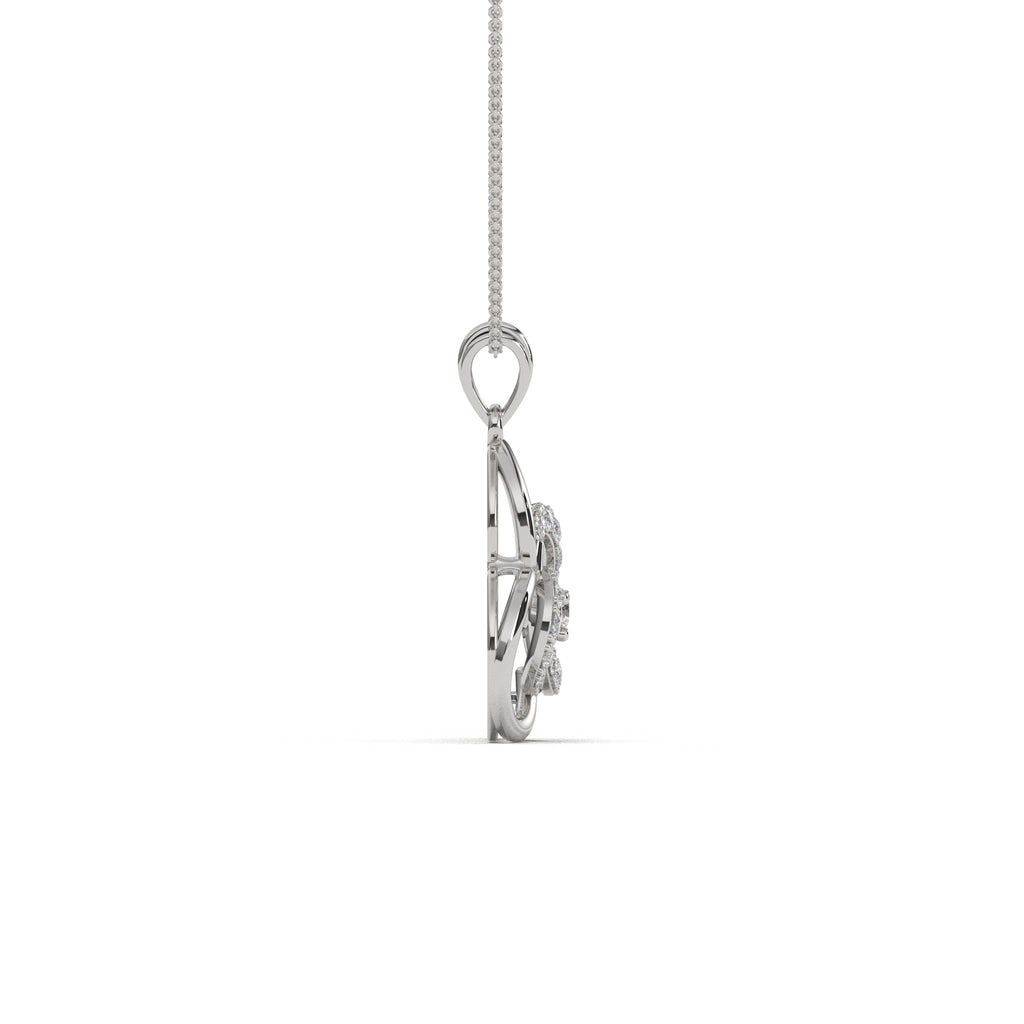 Mystic Overlay Solitaire Pendant