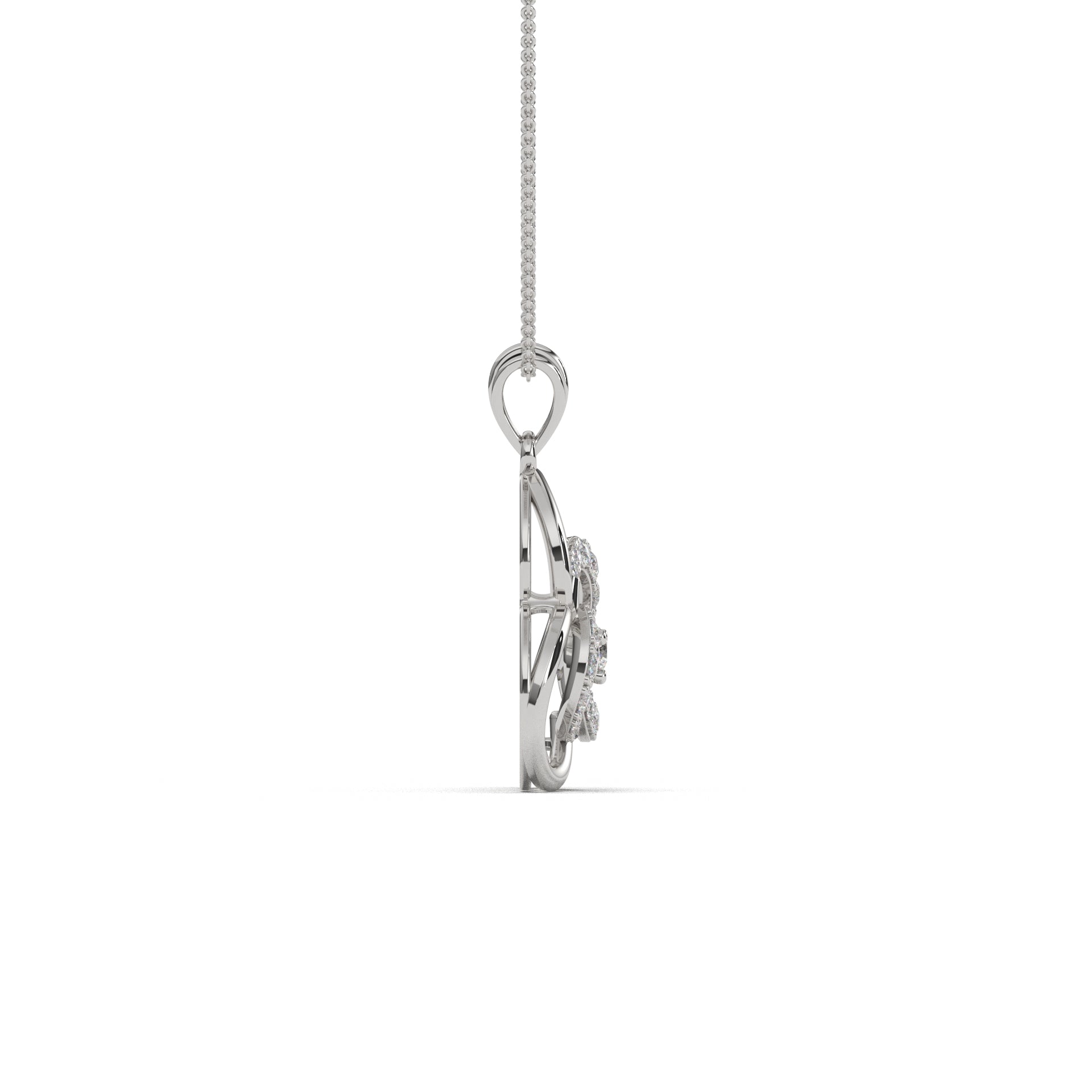 Mystic Overlay Solitaire Pendant