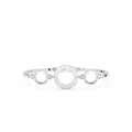 Trio-Circle Link Silver Bracelet