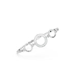 Trio-Circle Link Silver Bracelet