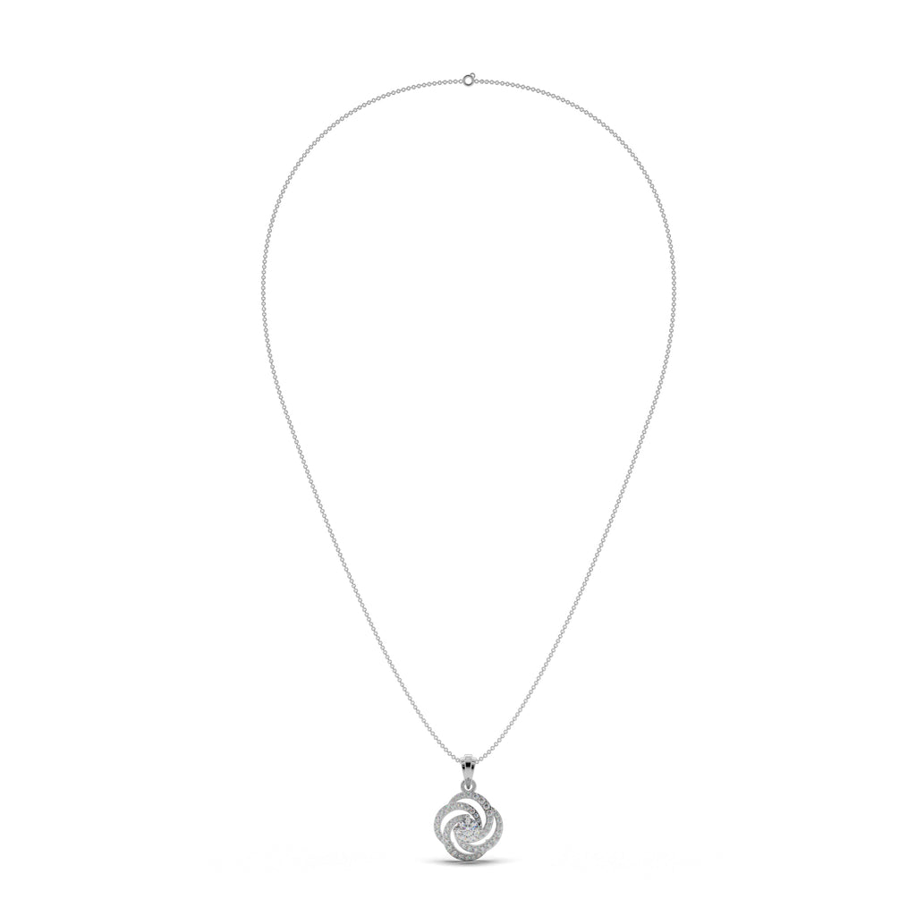 Ripple Bloom Silver Pendant-RJCP1035S