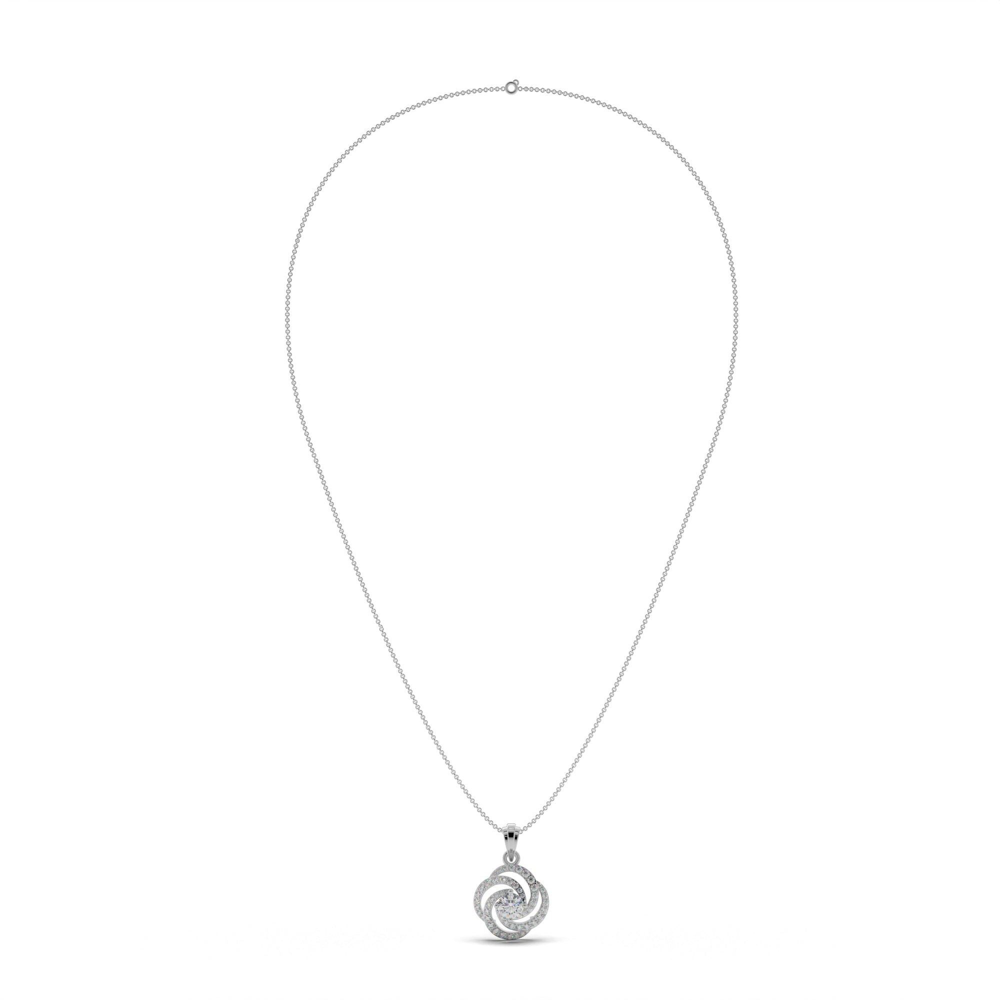Ripple Bloom Silver Pendant-RJCP1035S