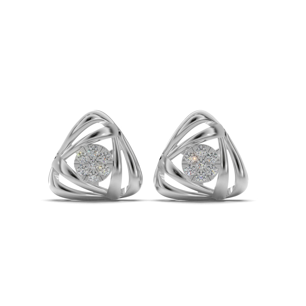 Triangular Sleek Diamond Stud
