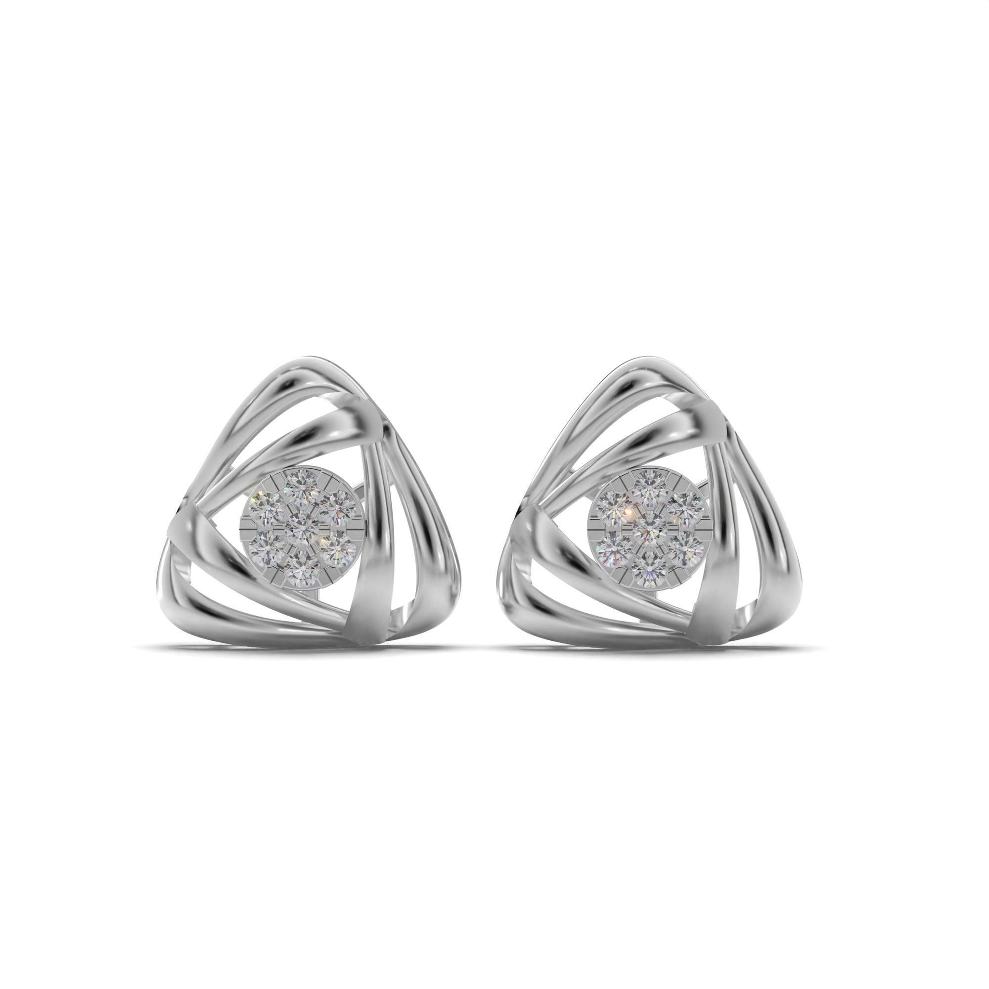 Triangular Sleek Diamond Stud
