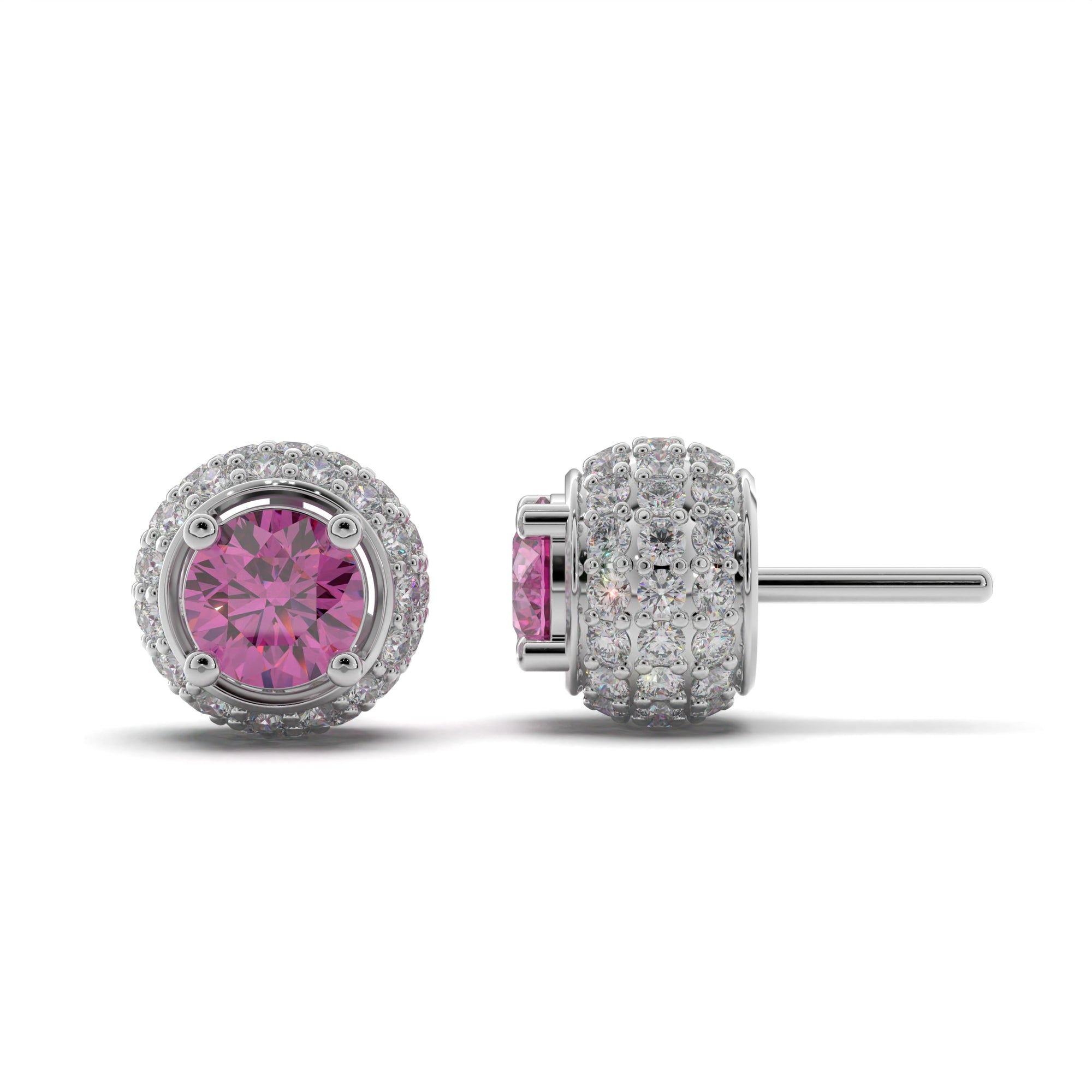 Encircled Sparkling Diamond Stud