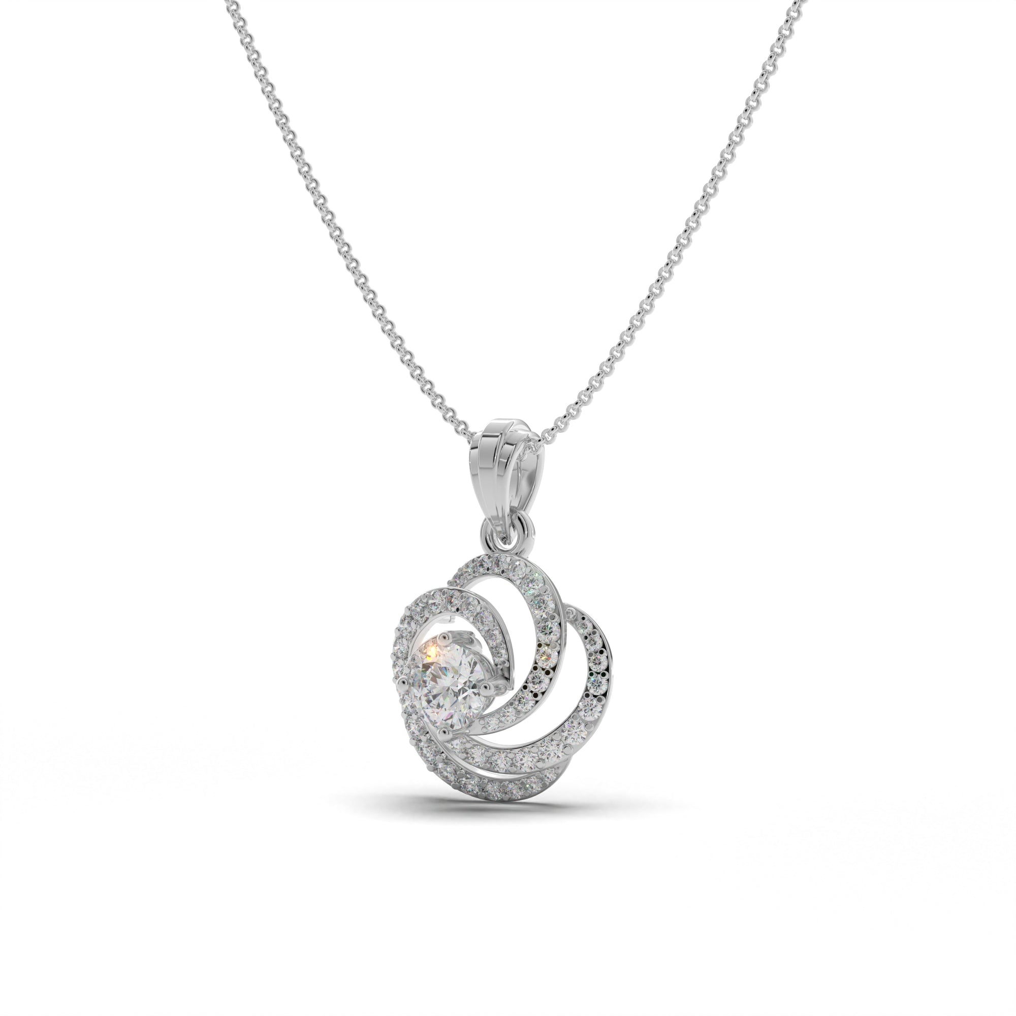 Ripple Bloom Silver Pendant-RJCP1035S