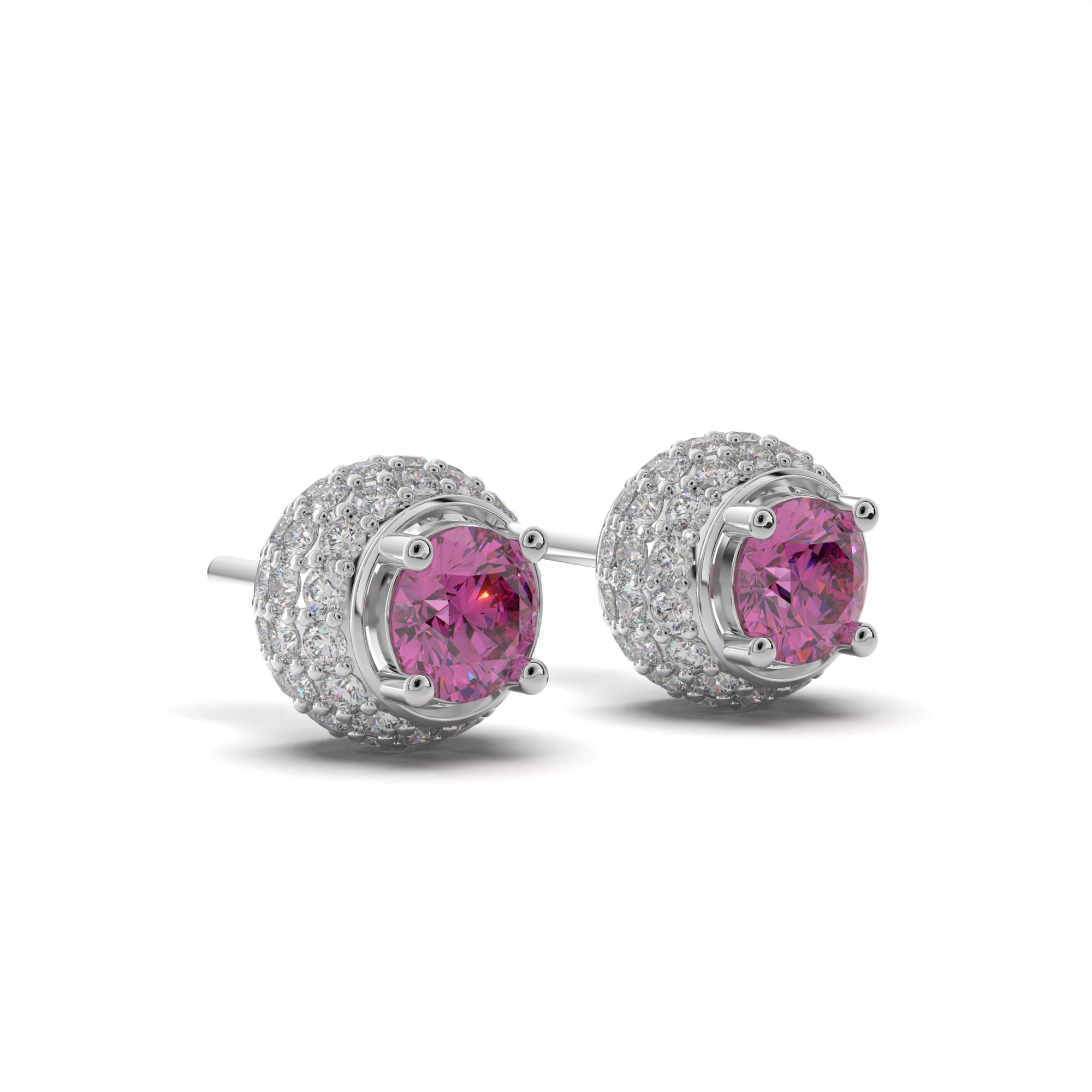 Encircled Sparkling Diamond Stud